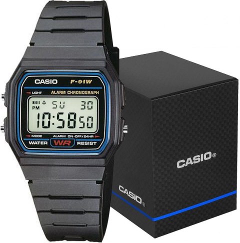 Zegarek Męski CASIO F-91W-1YEG Zegarek Męski CASIO F-91W-1YEG