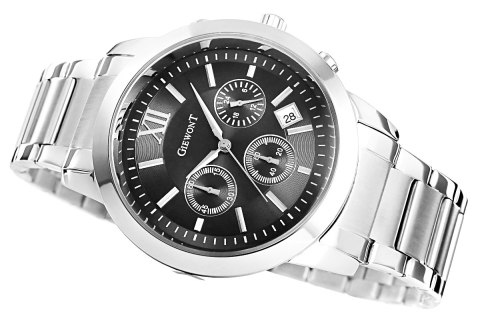 Zegarek Męski Giewont Apex Chrono GW6480-1 Chronograf Silver/Black Zegarek Męski Giewont Apex Chrono GW6480-1 Chronograf Silver/Black