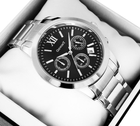 Zegarek Męski Giewont Apex Chrono GW6480-1 Chronograf Silver/Black Zegarek Męski Giewont Apex Chrono GW6480-1 Chronograf Silver/Black