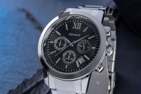 Zegarek Męski Giewont Apex Chrono GW6480-1 Chronograf Silver/Black Zegarek Męski Giewont Apex Chrono GW6480-1 Chronograf Silver/Black