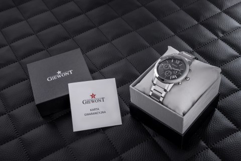 Zegarek Męski Giewont Apex Chrono GW6480-1 Chronograf Silver/Black Zegarek Męski Giewont Apex Chrono GW6480-1 Chronograf Silver/Black