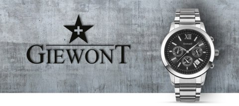 Zegarek Męski Giewont Apex Chrono GW6480-1 Chronograf Silver/Black Zegarek Męski Giewont Apex Chrono GW6480-1 Chronograf Silver/Black