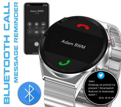 Smartwatch Rubicon RNCE99-2 Czarno-Czarny + Czarny Pasek Silikonowy Smartwatch Rubicon RNCE99-2 Czarno-Czarny + Czarny Pasek Silikonowy