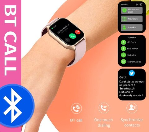 Smartwatch Rubicon RNCF03-1 Czarny+ Niebiesko-Pomarańczowy Pasek Parciany Smartwatch Rubicon RNCF03-1 Czarny+ Niebiesko-Pomarańczowy Pasek Parciany