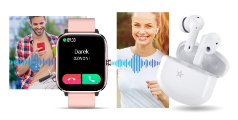 Słuchawki bezprzewodowe Giewont RealSound PRO ANC ENC GWS800-2 Białe Słuchawki bezprzewodowe Giewont RealSound PRO ANC ENC GWS800-2 Białe