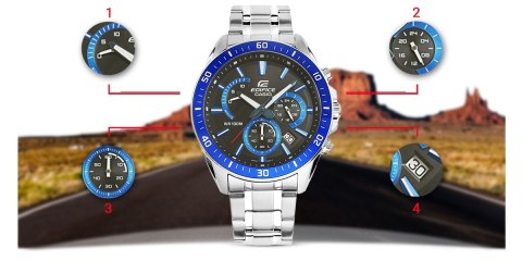 Zegarek Męski CASIO EDIFICE EFR-552D-1A2VUEF + BOX Zegarek Męski CASIO EDIFICE EFR-552D-1A2VUEF + BOX