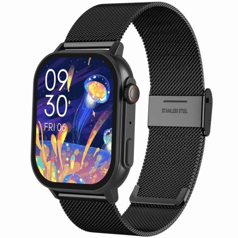 Smartwatch Gravity GT15-1 Czarny Pasek Silikonowy + Czarna Bransoleta Smartwatch Gravity GT15-1 Czarny Pasek Silikonowy + Czarna Bransoleta