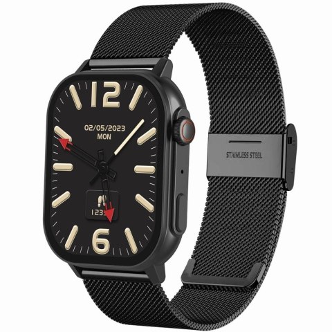 Smartwatch Gravity GT15-3 Czerwony Pasek Silikonowy + Czarna Bransoleta Smartwatch Gravity GT15-3 Czerwony Pasek Silikonowy + Czarna Bransoleta