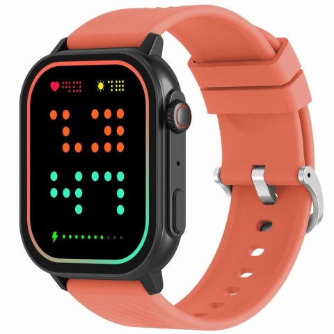 Smartwatch Gravity GT15-3 Czerwony Pasek Silikonowy + Czarna Bransoleta Smartwatch Gravity GT15-3 Czerwony Pasek Silikonowy + Czarna Bransoleta