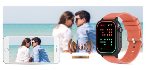 Smartwatch Gravity GT15-3 Czerwony Pasek Silikonowy + Czarna Bransoleta Smartwatch Gravity GT15-3 Czerwony Pasek Silikonowy + Czarna Bransoleta