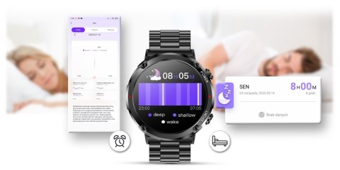Smartwatch Gravity GT21-1+ Czarny Pasek Silikonowy Smartwatch Gravity GT21-1+ Czarny Pasek Silikonowy
