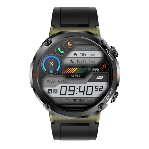 Smartwatch Gravity GT21-7 + Czarny Pasek Silikonowy Smartwatch Gravity GT21-7 + Czarny Pasek Silikonowy