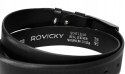 Skórzany pasek męski ze stylowym motywem żłobień - Rovicky