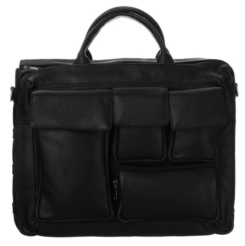 Elegancka skórzana torba na laptopa ze schowkami Elegancka skórzana torba na laptopa ze schowkami