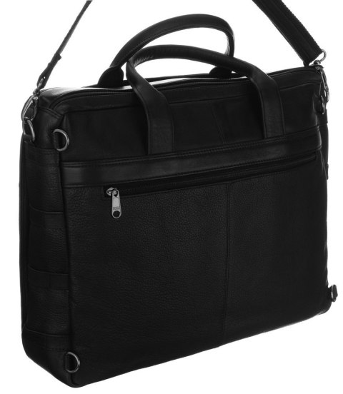 Elegancka skórzana torba na laptopa ze schowkami Elegancka skórzana torba na laptopa ze schowkami