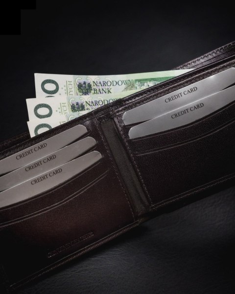 Portfel męski z naturalnej skóry licowej z wyjmowanym etui na karty - Rovicky Portfel męski z naturalnej skóry licowej z wyjmowanym etui na karty - Rovicky