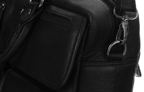 Rozbudowana torba na laptopa unisex ze skóry naturalnej Rozbudowana torba na laptopa unisex ze skóry naturalnej