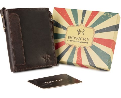 Duży portfel w stylu retro z dwiema kieszeniami na monety - Rovicky Duży portfel w stylu retro z dwiema kieszeniami na monety - Rovicky