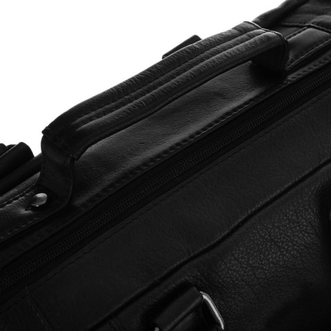 Skórzana męska laptopówka z kieszeniami retro Skórzana męska laptopówka z kieszeniami retro