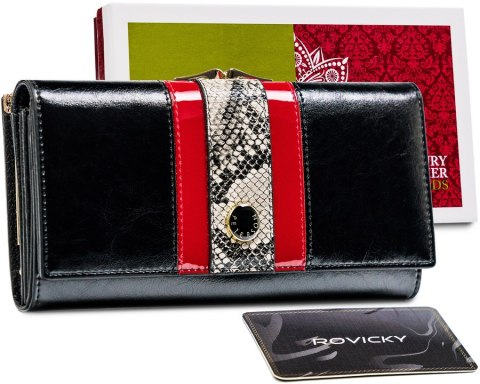 Elegancki portfel z modnym, wężowym wzorem - Peterson Elegancki portfel z modnym, wężowym wzorem - Peterson