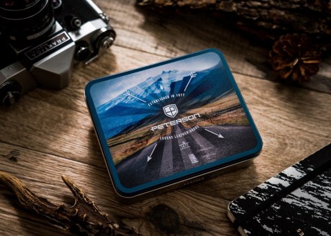 Portfel męski z retro skóry nubukowej - Peterson Portfel męski z retro skóry nubukowej - Peterson
