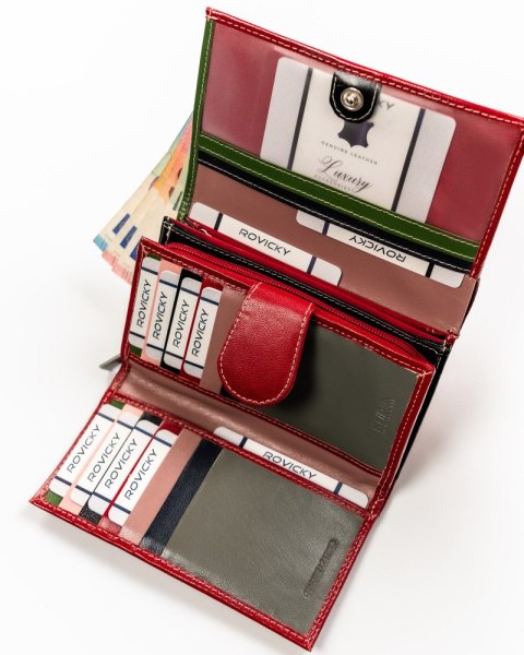 Duży, skórzany portfel damski z systemem RFID - 4U Cavaldi Duży, skórzany portfel damski z systemem RFID - 4U Cavaldi