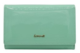 Lakierowany portfel damski na karty z zabezpieczeniem RFID Protect - Lorenti