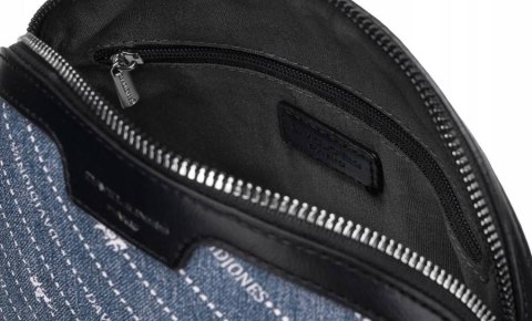Listonoszka damska ze skóry ekologicznej imitującej jeans - David Jones Listonoszka damska ze skóry ekologicznej imitującej jeans - David Jones