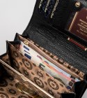 Skórzany, duży portfel damski z systemem RFID - Peterson