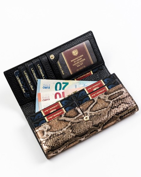 Skórzany, duży portfel damski z systemem RFID - Peterson Skórzany, duży portfel damski z systemem RFID - Peterson