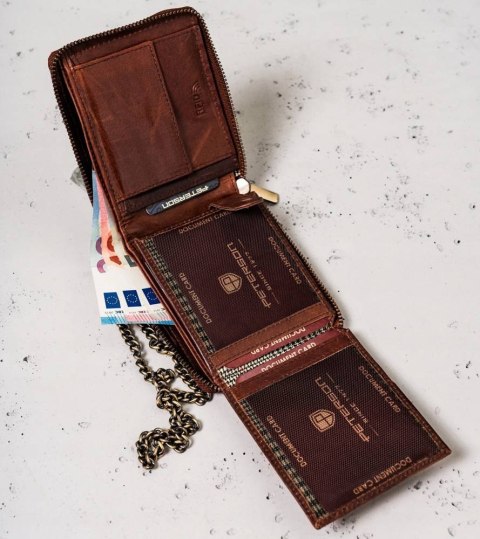 Duży, skórzany portfel męski z łańcuchem — Peterson Duży, skórzany portfel męski z łańcuchem — Peterson