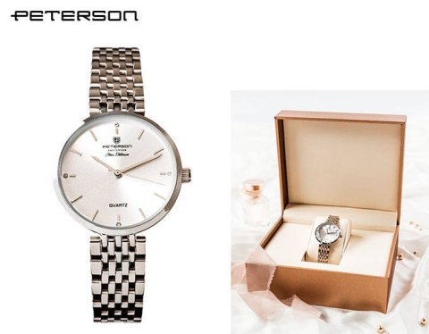Modny, analogowy zegarek damski — Peterson Modny, analogowy zegarek damski — Peterson