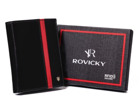 Stylowy portfel męski z bydlęcej skóry naturalnej — Rovicky Stylowy portfel męski z bydlęcej skóry naturalnej — Rovicky