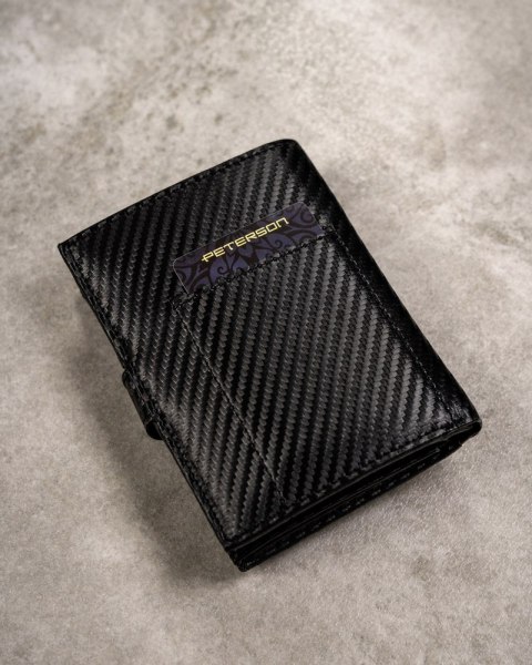 Zestaw prezentowy carbon z portfelem i brelokiem — Peterson Zestaw prezentowy carbon z portfelem i brelokiem — Peterson