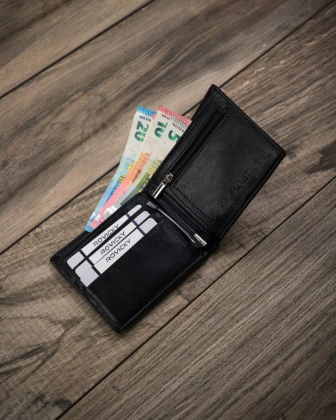 Banknotówka męska z zakładkami na karty - Cavaldi Banknotówka męska z zakładkami na karty - Cavaldi