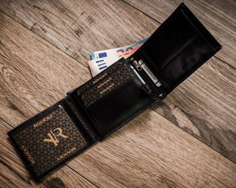 Elegancki portfel męski z dużą sekcją na dokumenty - Rovicky Elegancki portfel męski z dużą sekcją na dokumenty - Rovicky