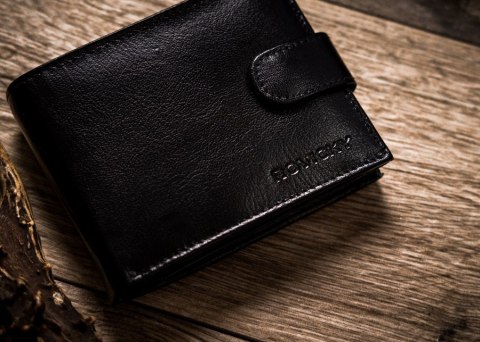 Elegancki portfel męski z systemem antyskimmingowym RFID Protect - Rovicky Elegancki portfel męski z systemem antyskimmingowym RFID Protect - Rovicky