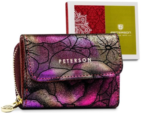 Skórzany, mały portfel damski z systemem RFID - Peterson Skórzany, mały portfel damski z systemem RFID - Peterson