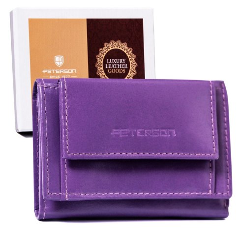 Mały, skórzany portfel damski z systemem RFID Protect - Peterson Mały, skórzany portfel damski z systemem RFID Protect - Peterson