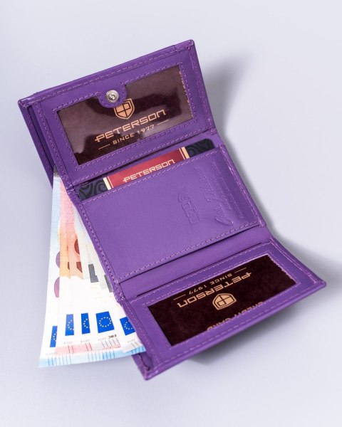 Mały, skórzany portfel damski z systemem RFID Protect - Peterson Mały, skórzany portfel damski z systemem RFID Protect - Peterson