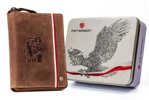 Pojemny, skórzany portfel męski z systemem RFID - Peterson Pojemny, skórzany portfel męski z systemem RFID - Peterson