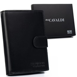 Duży, skórzany portfel męski z systemem RFID Protect - Cavaldi