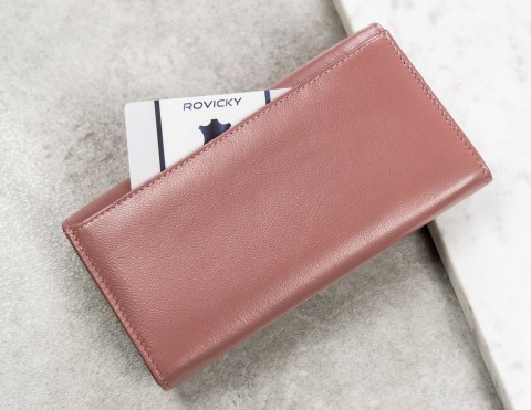 Elegancki, podłużny portfel damski z klapą na zatrzask - Cavaldi Elegancki, podłużny portfel damski z klapą na zatrzask - Cavaldi