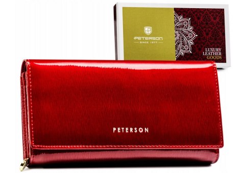Pojemny, skórzany portfel damski z systemem RFID - Peterson Pojemny, skórzany portfel damski z systemem RFID - Peterson