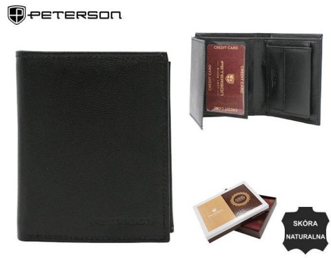 Klasyczny, pionowy portfel damski ze skóry naturalnej - Peterson Klasyczny, pionowy portfel damski ze skóry naturalnej - Peterson