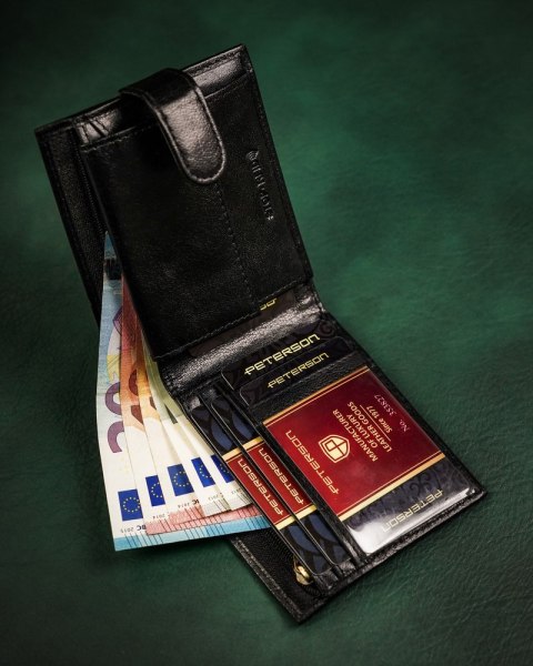 Duży portfel męski z systemem RFID Protect - Peterson Duży portfel męski z systemem RFID Protect - Peterson