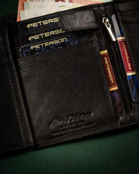 Duży portfel męski z systemem RFID Protect - Peterson Duży portfel męski z systemem RFID Protect - Peterson