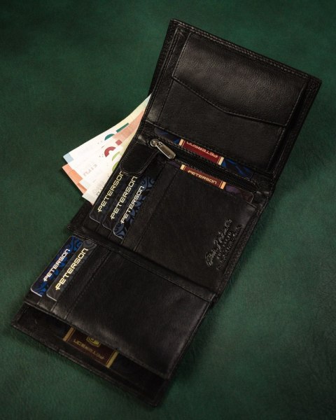 Duży portfel męski z systemem RFID Protect - Peterson Duży portfel męski z systemem RFID Protect - Peterson