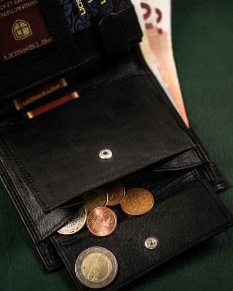 Duży, skórzany portfel męski z systemem RFID - Peterson Duży, skórzany portfel męski z systemem RFID - Peterson