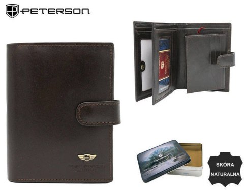 Elegancki, duży portfel męski ze skóry naturalnej - Peterson Elegancki, duży portfel męski ze skóry naturalnej - Peterson